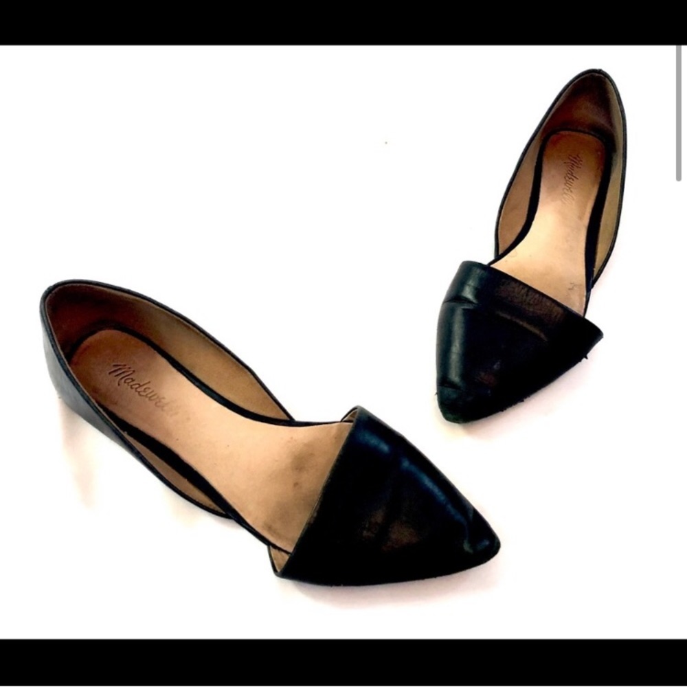 Madewell Black Pointed Toe Flats